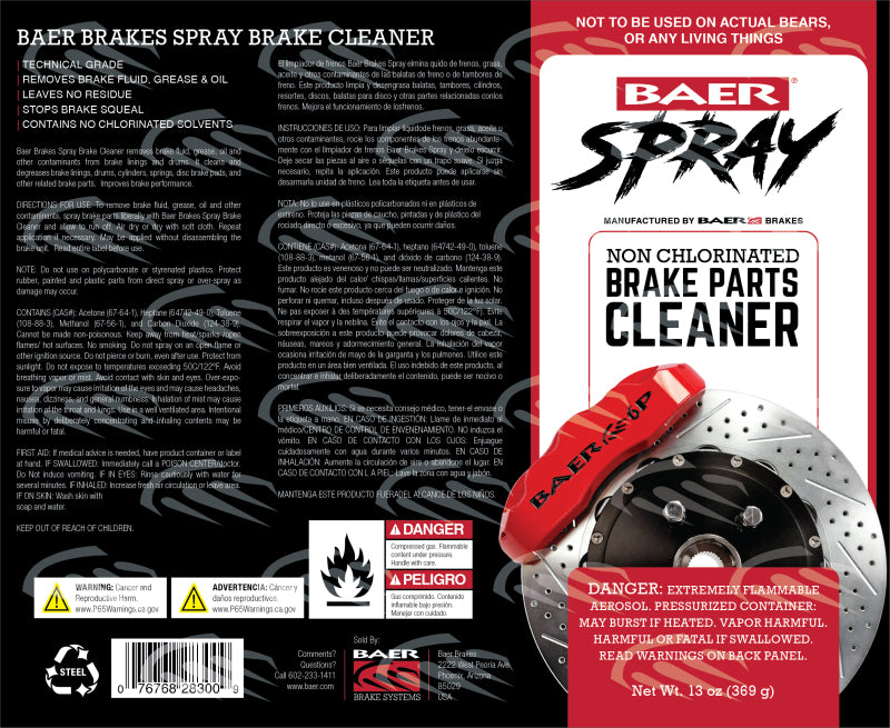 Load image into Gallery viewer, Baer Brakes 6110029 BAE Brake Cleaners
