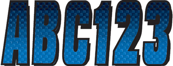 Hardline BLBKG300 Series 300 Carbon Fiber Registration Kit - Gradation - Blue/Black