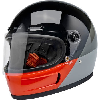 Biltwell Inc. Gringo SV Helmet (X-Large, Black/Orange/Gray)
