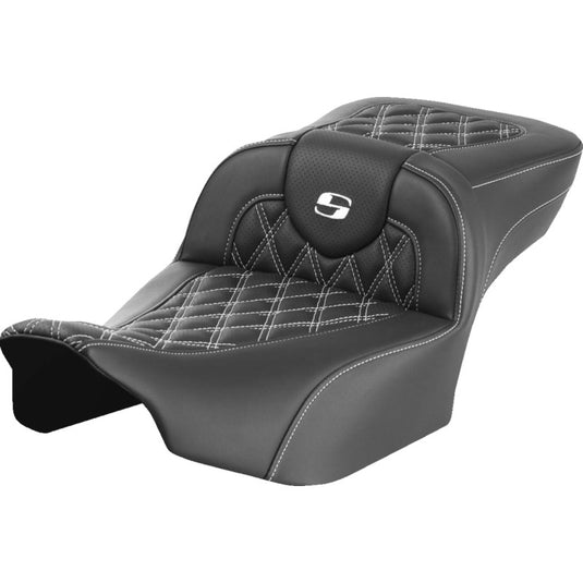 Saddlemen 823-07-18406 Extended Reach Roadsofa LS Seat without Drivers Backrest - White Stitching