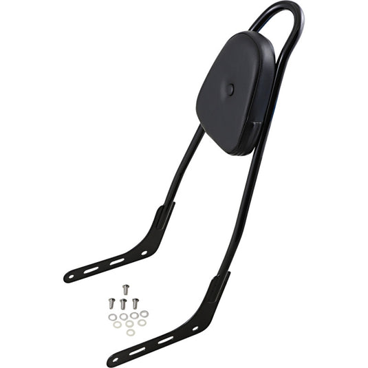 Motherwell 156T18-GB-SK-WP One-Piece Skull Insert Sissy Bars - 25in. - Gloss Black