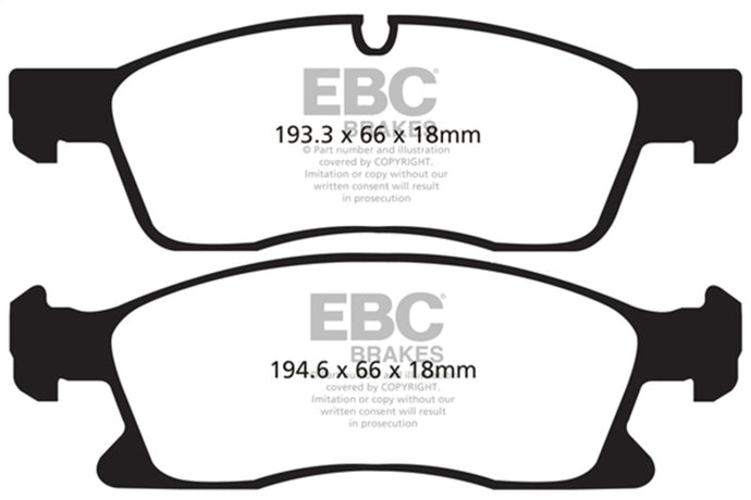 Ebc DP41871R EBC Yellowstuff Brake Pad Sets