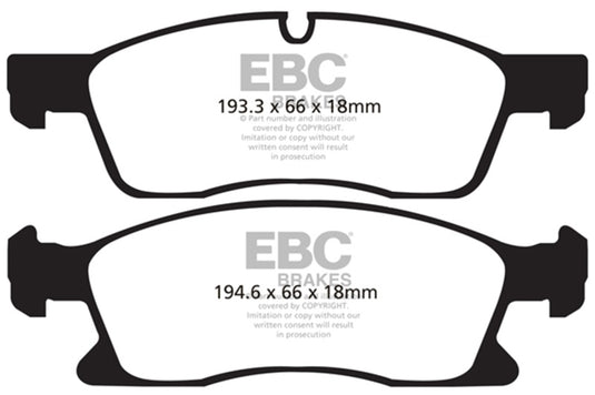 Ebc DP41871R EBC Yellowstuff Brake Pad Sets