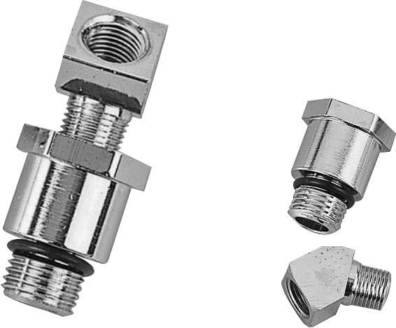 Harddrive 347038 Oil Pressure Gauge Fittings - Chrome