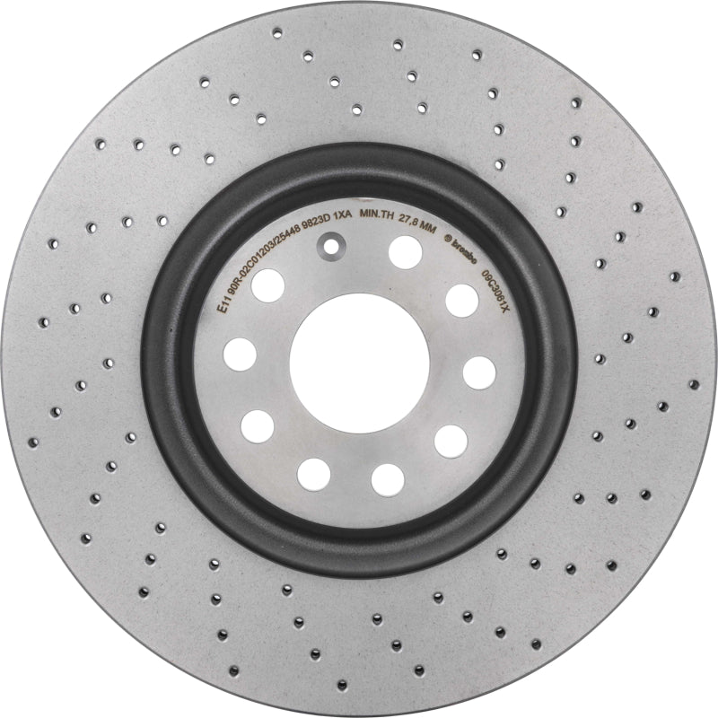 Load image into Gallery viewer, Brembo Oe 09.C306.1X BRE Drilled UV Coated Rotors
