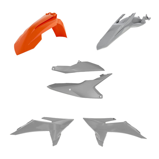 Acerbis 2987151011 Plastic Kit - Orange/Gray (Gray/Orange)