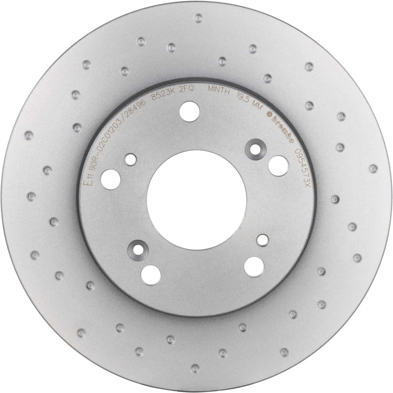 Load image into Gallery viewer, Brembo Oe 09.5457.3X BRE Drilled UV Coated Rotors
