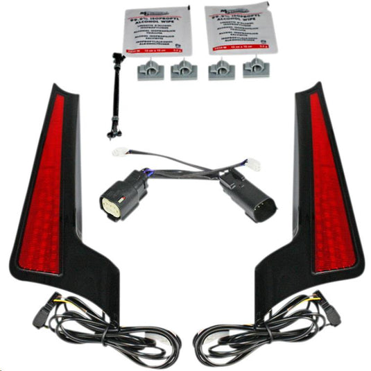 Custom Dynamics CD-FASCIA-SS6RB Fascia LED Panel - Gloss Black With Red Lens