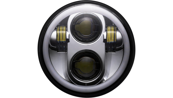 Custom Dynamics CD-575-H-C 5.75in. LED Halo Headlamp - Chrome