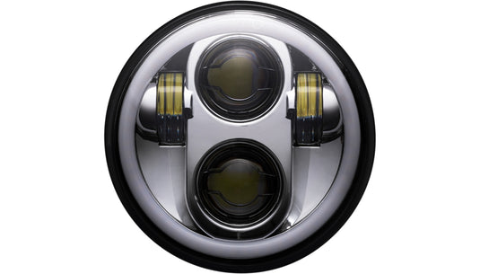 Custom Dynamics CD-575-H-C 5.75in. LED Halo Headlamp - Chrome