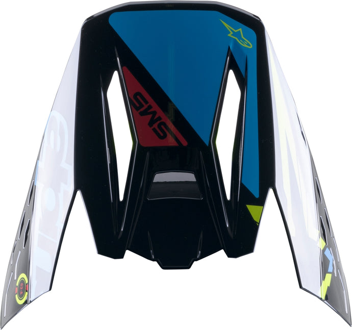 Alpinestars Visor for S-M5 Action Helmets - Black/Cyan/Fluo Yellow