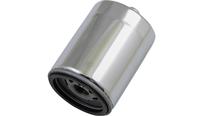 Drag Specialties 0712-0642 Spin-On High Capacity Oil Filters with Nut - Chrome