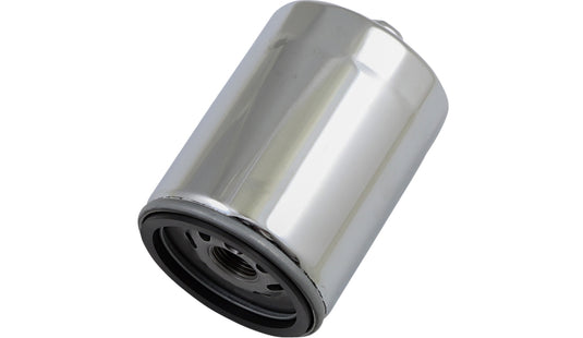 Drag Specialties 0712-0642 Spin-On High Capacity Oil Filters with Nut - Chrome