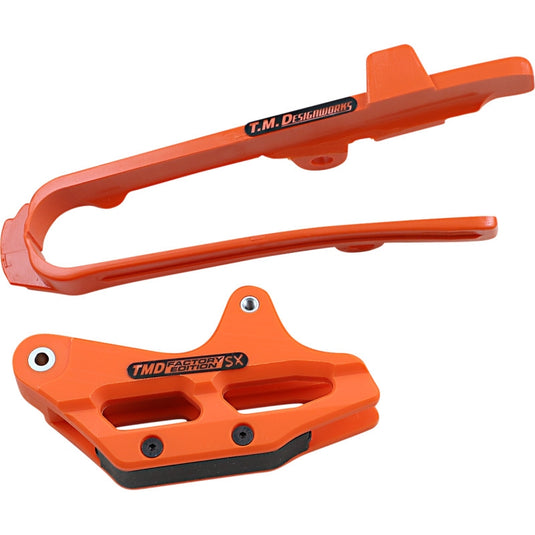 T.M. Designworks DCK-KT7-OR Dirt Cross Multi-Purpose Chain Slide-N-Guide Kit FE SX Guide - Orange