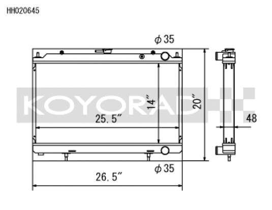 Koyo HH020645 KOY Racing Radiators