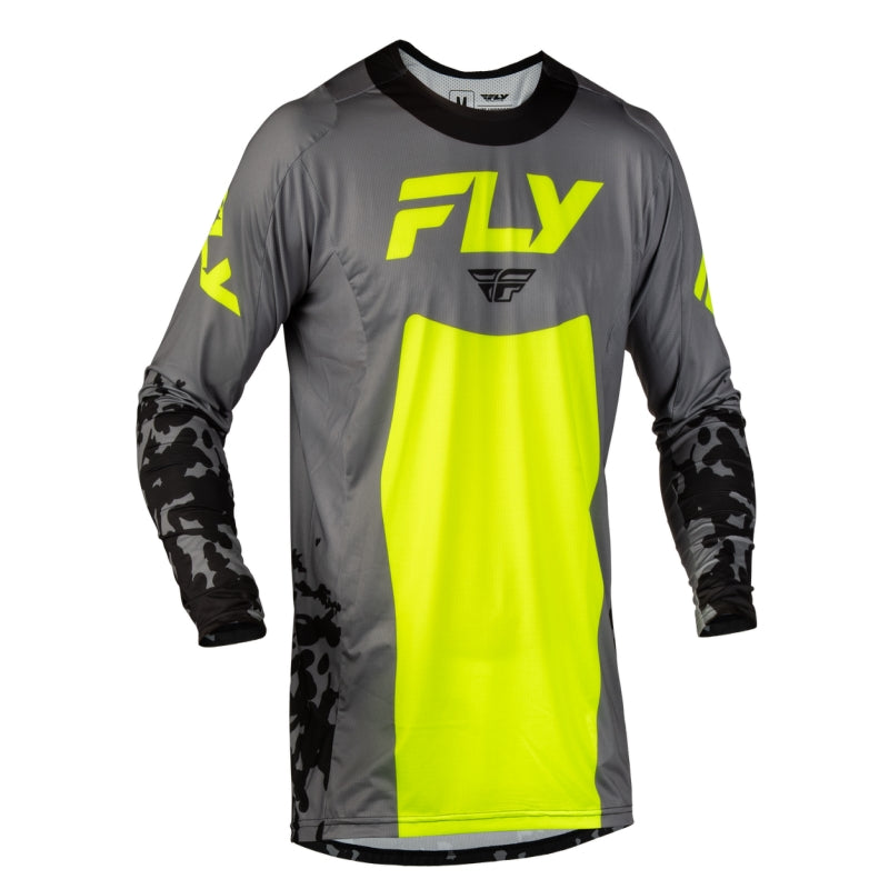 Load image into Gallery viewer, Fly Racing Lite Flake Jersey (Large, Black/Gray/Hi-Vis)
