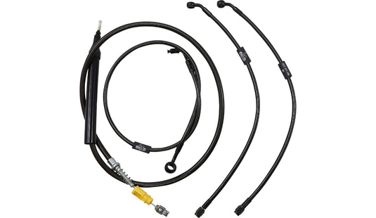La Choppers LA-8157KT-16M Cable/Brake Line Kit - 15-17in. Ape Hangers - Midnight