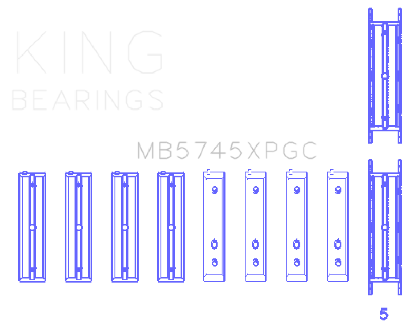 Load image into Gallery viewer, King Engine Bearings MB5745XPGCSTDX KING Performance Main Bearings
