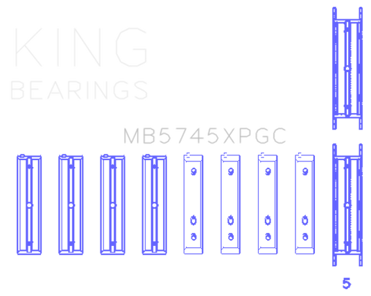 King Engine Bearings MB5745XPGCSTDX KING Performance Main Bearings