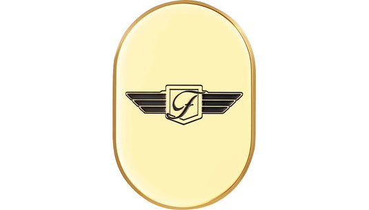 Figurati Designs FD-01-AC-GLD-LT Antenna Cover - Gold with Figurati Design logo