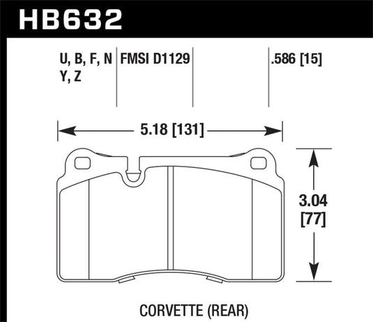 Hawk Performance HB632Z.586 HAWK Ceramic Brake Pad Sets