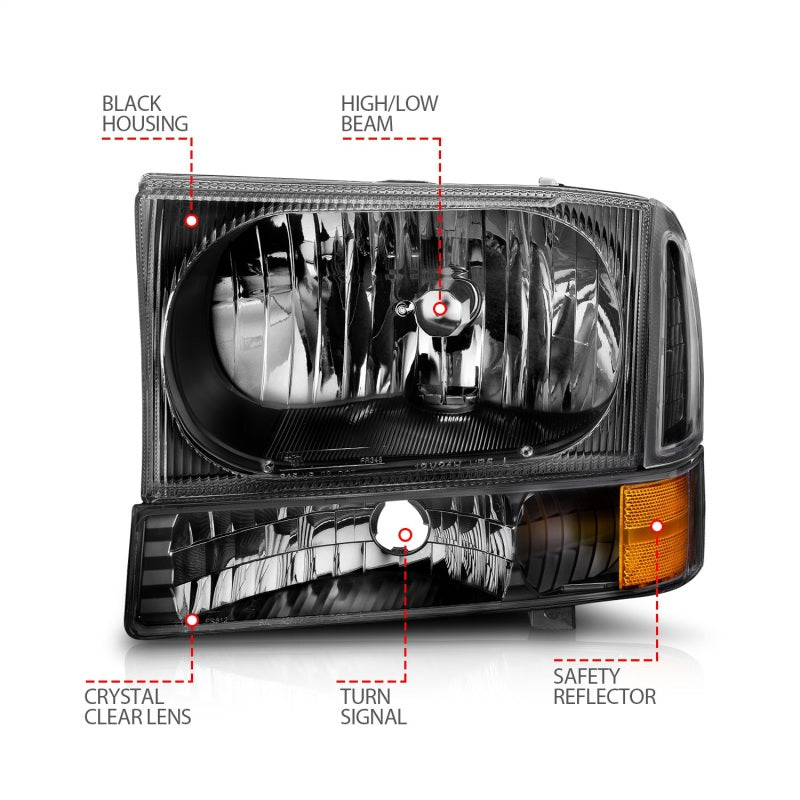 Load image into Gallery viewer, Anzo 111080 ANZ Crystal Headlights
