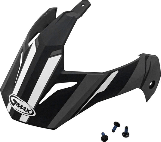 G-Max Visor with Screws for GM-11/S Expedition Helmets - Flat Black/Dark Silver