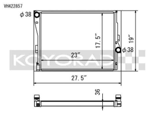 Koyo VH422857 KOY Racing Radiators