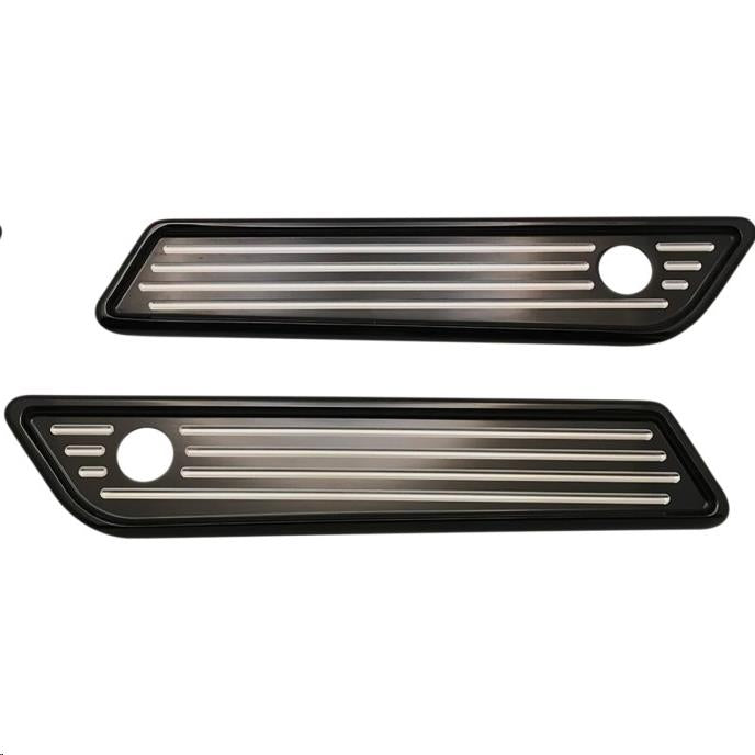 Pro-One Performance 104722B Saddlebag Latch Ball-Milled Covers - Black