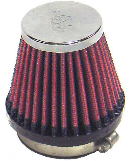 K&N Engineering RC-2340 Universal Round Tapered Air Filter - Chrome End Cap