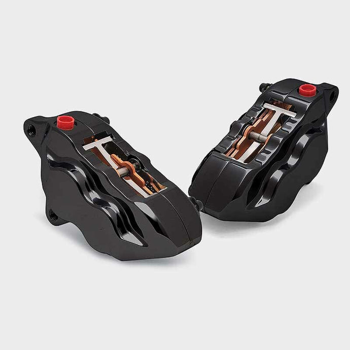 Hawg Halters Inc FKDDAB551 4 Piston Front Dual Brake Caliper Kit
