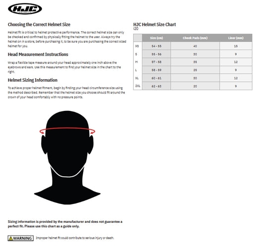 Hjc i20 Solid Helmet (X-Small, White)