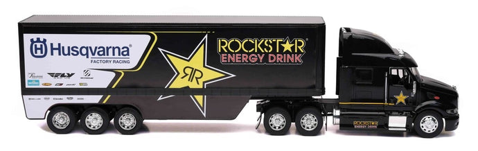 New Ray Toys 10963 1:32 Scale Rockstar Husqvarna - Racing transport Rig