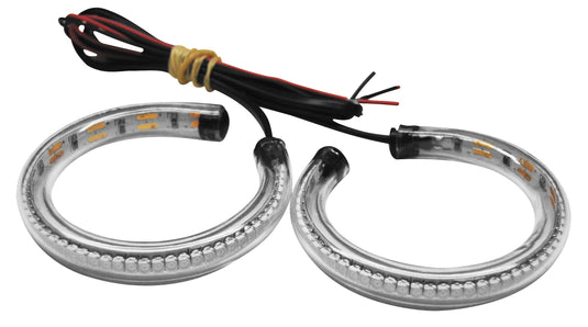 New Rage Cycles RAGE-360-39 Rage 360 LED Front Turn Signal - 39mm - Clear
