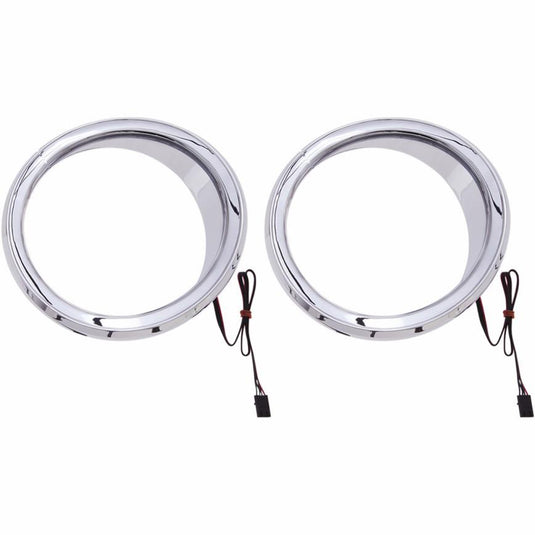 Ciro 42100 Chrome Front Speaker Accents with LED Lights