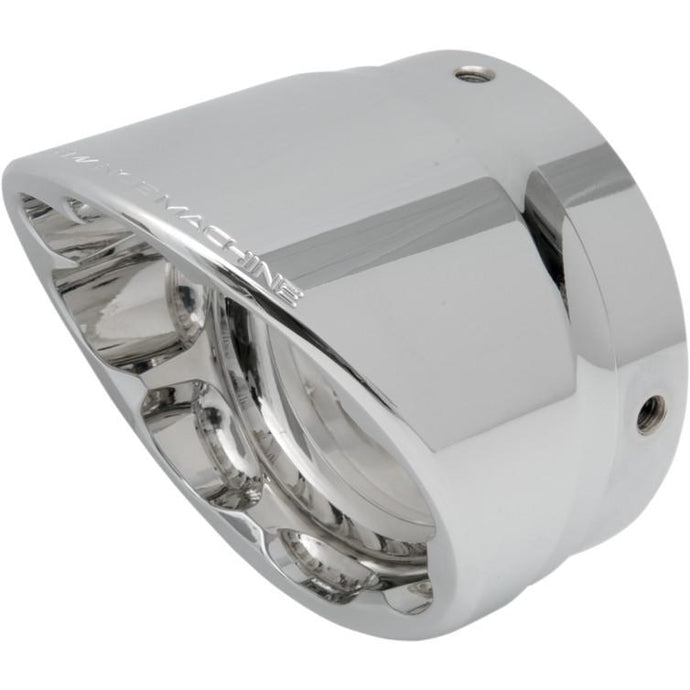 Performance Machine 0204-2017SLA-CH Elite Exhaust End Cap for Screamin Eagle 4in. Slip-On - Slash - Chrome