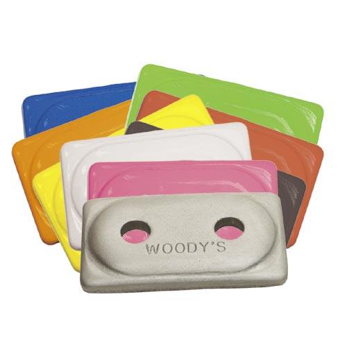 Woodys ADD2-3800-B Double Digger Aluminum Support Plates - 5/16in. - Yellow (48pk.)