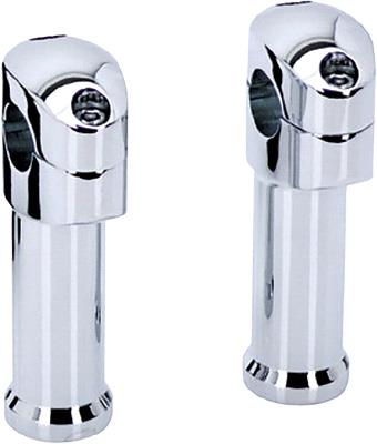 Harddrive 241593 1.25in. FatBar Handlebar Riser with Separate Top Clamp - 5in. Tall - Chrome