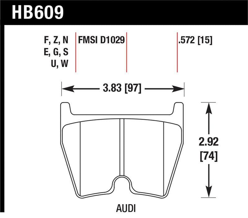 Load image into Gallery viewer, Hawk Performance HB609F.572 HAWK HPS Brake Pad Sets
