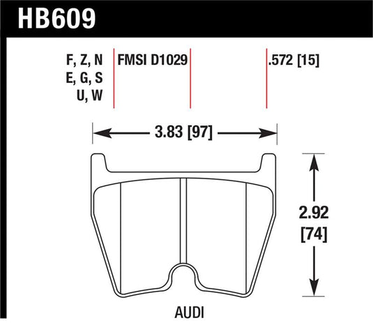 Hawk Performance HB609F.572 HAWK HPS Brake Pad Sets