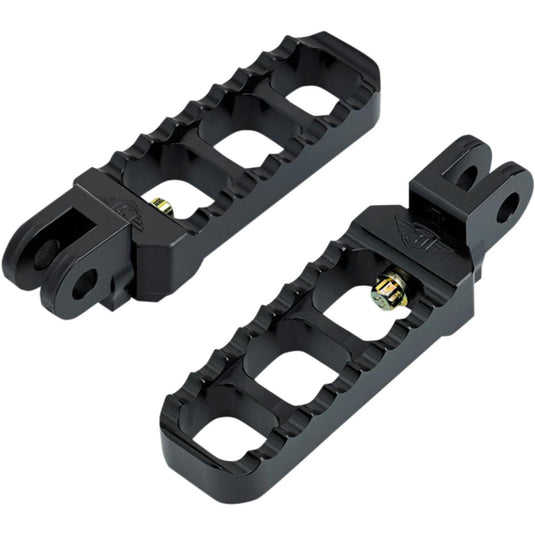 Joker Machine 08-61-4B Adjustable Narrow Serrated Footpegs - Black Anodized