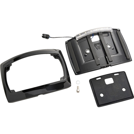 Ciro 40520 License Plate Frame - LED - Curved - Black