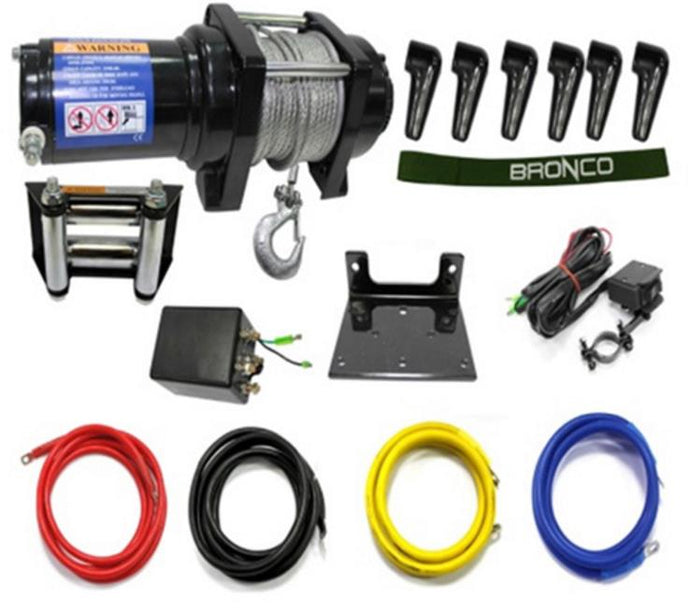 Bronco AC-12015 2500lb. Winch with Steel Cable