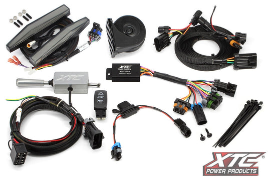 Xtc Power Products ATS-L-HON-S32-DRL Auto Turn Signal Kit - with Billet Lever and Front DRL Lights Can