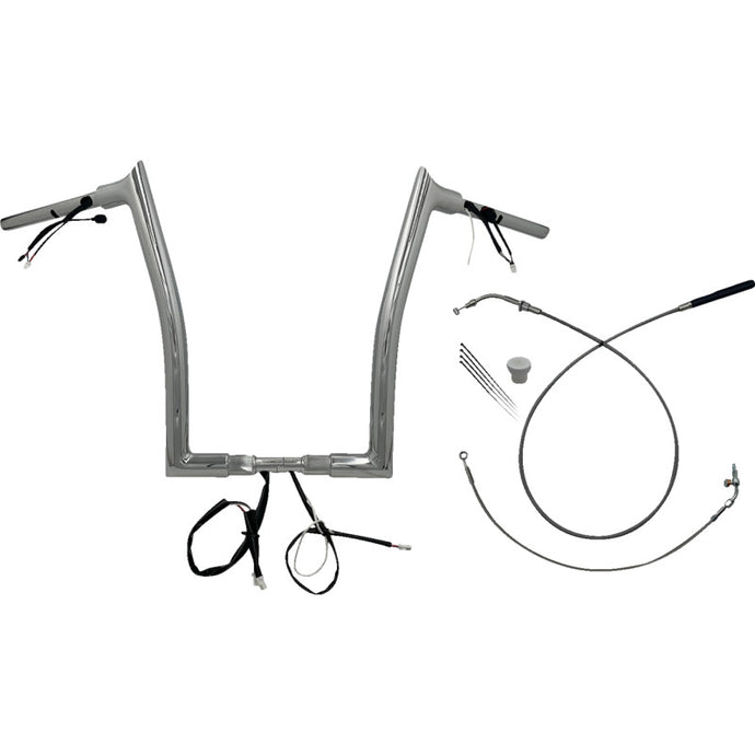 Fat Baggers, Inc. 849916 1-1/2in. EZ Install Pointed Top Handlebar Kit - Chrome