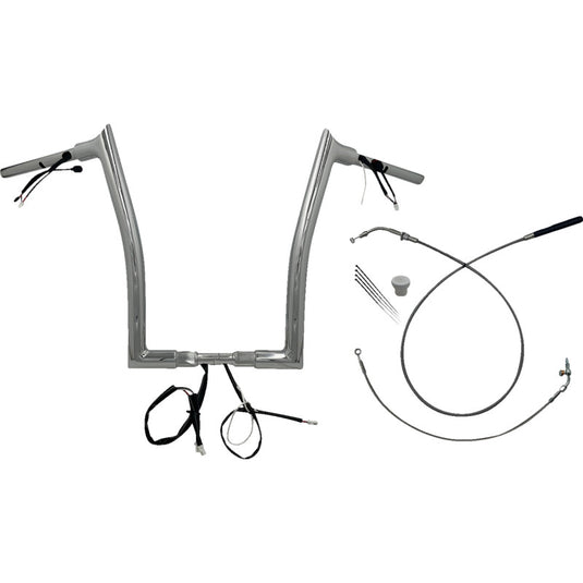 Fat Baggers, Inc. 849916 1-1/2in. EZ Install Pointed Top Handlebar Kit - Chrome