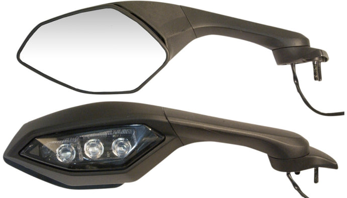 Emgo 20-37501 OEM Style Mirror - Black - Right