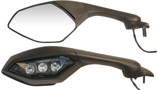 Emgo 20-37501 OEM Style Mirror - Black - Right