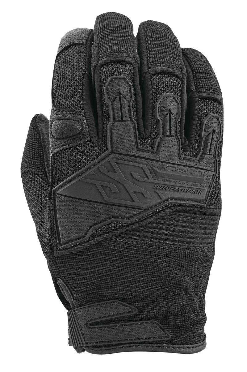 Speed & Strength Hammer Down Leather-Mesh Gloves Black
