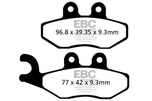 Ebc Powersports SFA353HH EBC HH Sintered Brake Pads